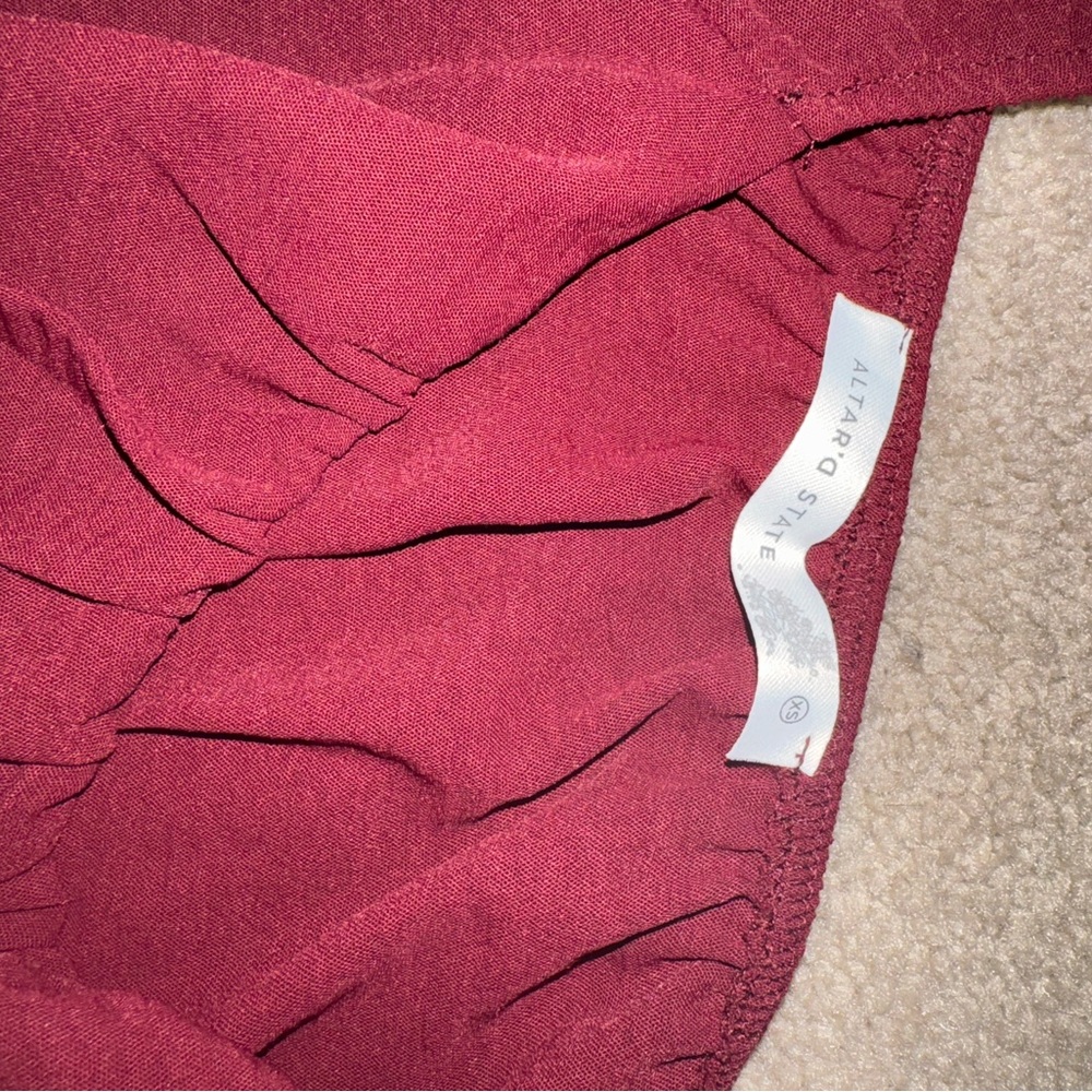 Altar'd State red Ruffle Mini Dress - Picture 3 of 4